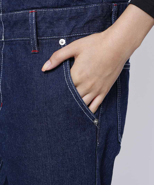 MILKFED.（ミルクフェド）の「DENIM SALOPETTE　（サロペット/オーバーオール/デニム/無地）（サロペット/オーバーオール・レディース・インディゴブルー/ライトインディゴブルー・MEDIUM/SMALL）」の7枚目の写真