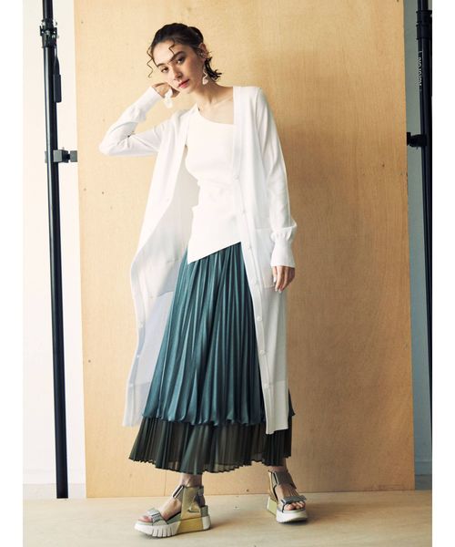アンスリードレイヤードオリガミプリーツスカート36 