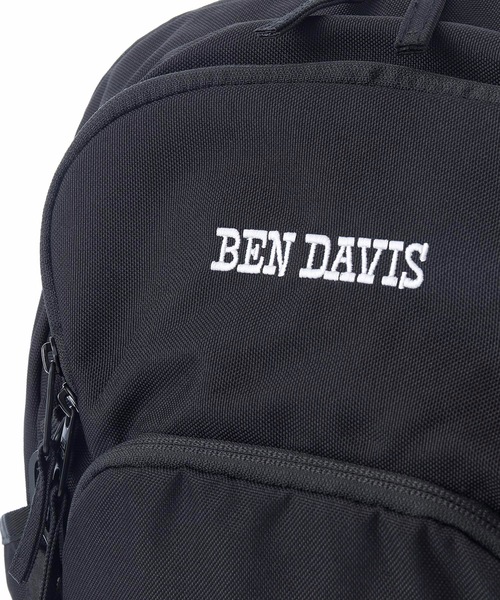 Davis ベンデイビス セール ロゴテープ付き ブランドロゴ刺繍 バックパック リュック Ben スマホポケット 多収納 バッグ タブレットポケット Ben Ben ノートブックディパック Davis ベンデイビス のファッション