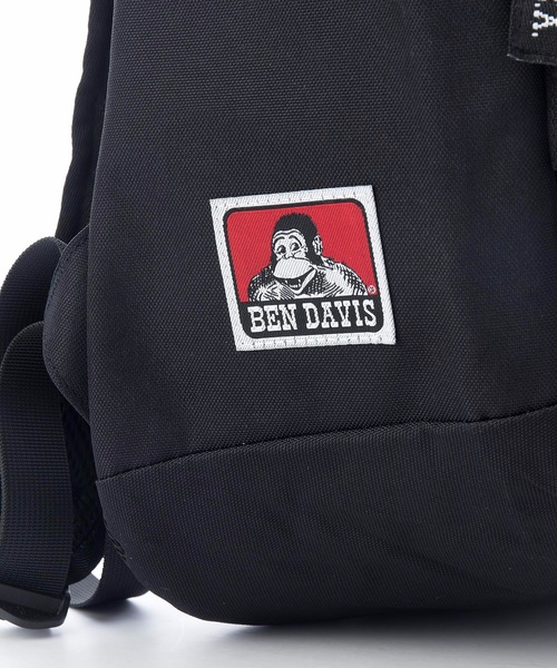 Davis ベンデイビス セール ロゴテープ付き ブランドロゴ刺繍 バックパック リュック Ben スマホポケット 多収納 バッグ タブレットポケット Ben Ben ノートブックディパック Davis ベンデイビス のファッション