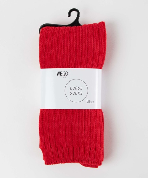 WEGO（ウィゴー）の「WEGO/ルーズソックス90cm丈（ソックス/靴下・レディース・レッド/ピンク/ブラック/イエロー/パープル/グリーン/ホワイト/ブルー・FREE）」の8枚目の写真
