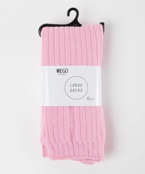 WEGO（ウィゴー）の「WEGO/ルーズソックス90cm丈（ソックス/靴下・レディース・レッド/ピンク/ブラック/イエロー/パープル/グリーン/ホワイト/ブルー・FREE）」の7枚目の写真