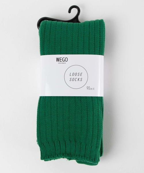 WEGO（ウィゴー）の「WEGO/ルーズソックス90cm丈（ソックス/靴下・レディース・レッド/ピンク/ブラック/イエロー/パープル/グリーン/ホワイト/ブルー・FREE）」の4枚目の写真
