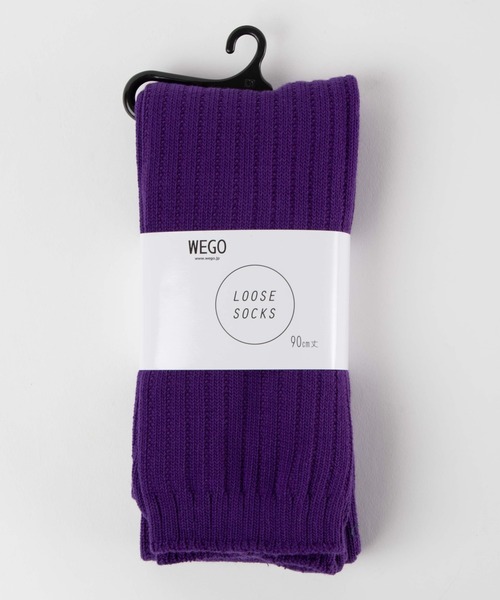 WEGO（ウィゴー）の「WEGO/ルーズソックス90cm丈（ソックス/靴下・レディース・レッド/ピンク/ブラック/イエロー/パープル/グリーン/ホワイト/ブルー・FREE）」の9枚目の写真