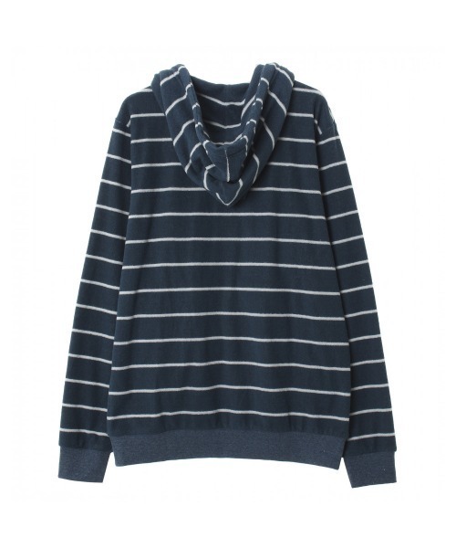 Quiksilver(クイックシルバー)の「WASHED PILE HOOD ZIP/クイックシルバー ジップアップ パーカー パイル地(パーカー・メンズ・ホワイト/ネイビー/ホワイト系その他/ブルー系その他・SMALL/MEDIUM/LARGE/X-LARGE)」の7枚目の写真