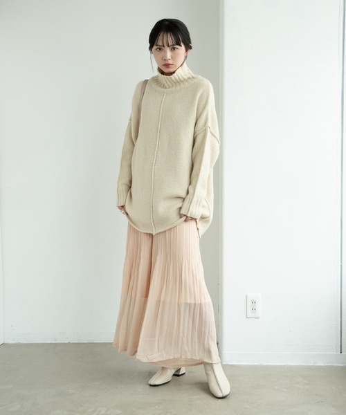 Aunt Marie's(アントマリーズ)の「AUNT MARIE’Sシフォン楊柳消しプリーツパンツ(その他パンツ・レディース・ホワイト/ライトグレー/ブラック/ベージュ/カーキ/ナチュラル・FREE)」の7枚目の写真