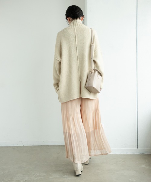 Aunt Marie's(アントマリーズ)の「AUNT MARIE’Sシフォン楊柳消しプリーツパンツ(その他パンツ・レディース・ホワイト/ライトグレー/ブラック/ベージュ/カーキ/ナチュラル・FREE)」の8枚目の写真