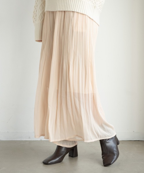 Aunt Marie's(アントマリーズ)の「AUNT MARIE’Sシフォン楊柳消しプリーツパンツ(その他パンツ・レディース・ホワイト/ライトグレー/ブラック/ベージュ/カーキ/ナチュラル・FREE)」の17枚目の写真