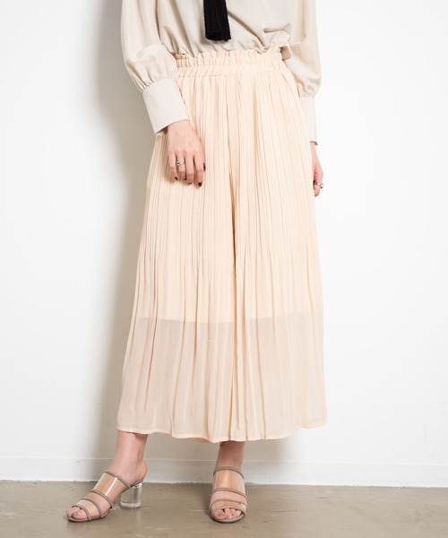 Aunt Marie's(アントマリーズ)の「AUNT MARIE’Sシフォン楊柳消しプリーツパンツ(その他パンツ・レディース・ホワイト/ライトグレー/ブラック/ベージュ/カーキ/ナチュラル・FREE)」の19枚目の写真