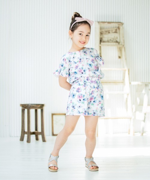 GLOBAL WORK(グローバルワーク)の「【キッズ】ソフトタッチリネンブラウス半袖/864992(シャツ/ブラウス・キッズ・ホワイト/ライトブルー/ベージュ・110cm/100cm/120cm/130cm/140cm)」の8枚目の写真