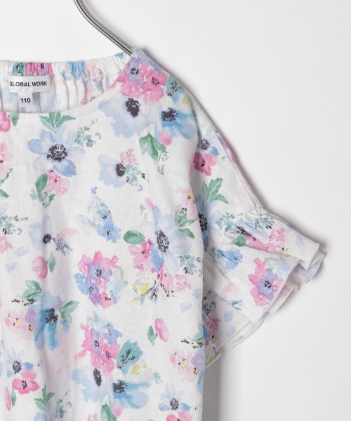 GLOBAL WORK(グローバルワーク)の「【キッズ】ソフトタッチリネンブラウス半袖/864992(シャツ/ブラウス・キッズ・ホワイト/ライトブルー/ベージュ・110cm/100cm/120cm/130cm/140cm)」の11枚目の写真