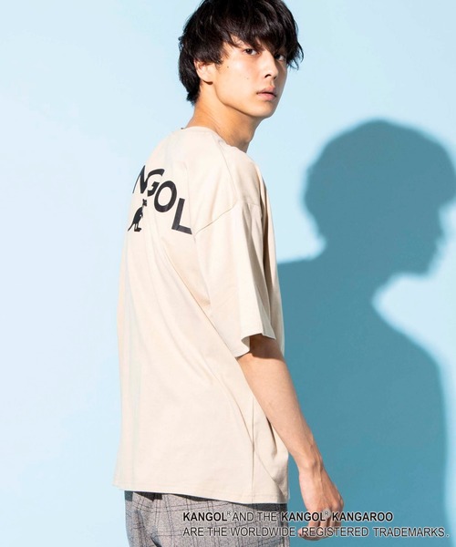 KANGOL(カンゴール)の「∴WEGO/KANGOL バックプリントTシャツ(Tシャツ/カットソー・メンズ・ホワイト/ブラック/ベージュ/ライトパープル/ブルー・SMALL/MEDIUM/LARGE)」の4枚目の写真