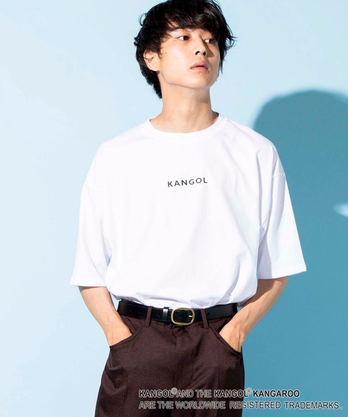 KANGOL(カンゴール)の「∴WEGO/KANGOL バックプリントTシャツ(Tシャツ/カットソー・メンズ・ホワイト/ブラック/ベージュ/ライトパープル/ブルー・SMALL/MEDIUM/LARGE)」の2枚目の写真