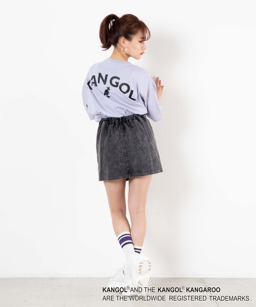 KANGOL(カンゴール)の「∴WEGO/KANGOL バックプリントTシャツ(Tシャツ/カットソー・メンズ・ホワイト/ブラック/ベージュ/ライトパープル/ブルー・SMALL/MEDIUM/LARGE)」の8枚目の写真