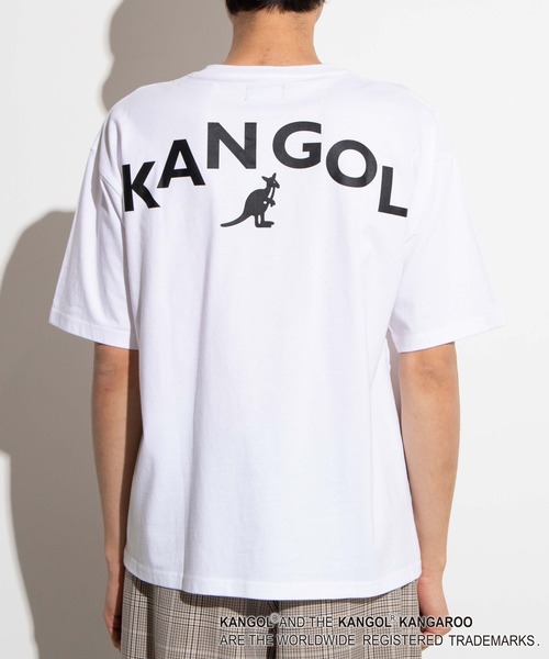 KANGOL(カンゴール)の「∴WEGO/KANGOL バックプリントTシャツ(Tシャツ/カットソー・メンズ・ホワイト/ブラック/ベージュ/ライトパープル/ブルー・SMALL/MEDIUM/LARGE)」の6枚目の写真