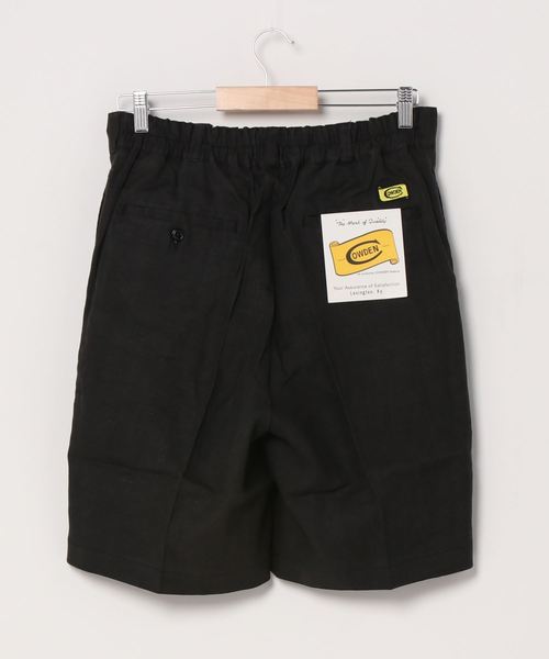 COWDEN（カウデン）の「COWDEN LINEN SHORT PANTS (カウデン リネンショートパンツ)(2colors)(パンツ ベージュ ブラック)（その他パンツ・メンズ・ベージュ/ブラック・M/L）」の3枚目の写真