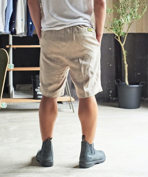 COWDEN（カウデン）の「COWDEN LINEN SHORT PANTS (カウデン リネンショートパンツ)(2colors)(パンツ ベージュ ブラック)（その他パンツ・メンズ・ベージュ/ブラック・M/L）」の9枚目の写真