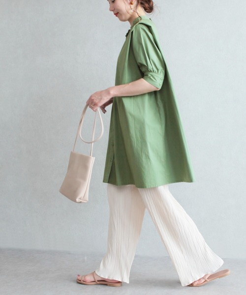 reca(レカ)の「2wayロングシャツブラウス(シャツ/ブラウス・レディース・オフホワイト/ブラック/グリーン・M)」の12枚目の写真