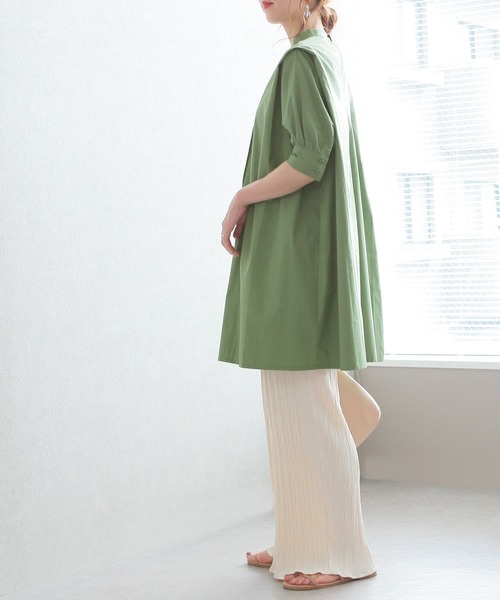 reca(レカ)の「2wayロングシャツブラウス(シャツ/ブラウス・レディース・オフホワイト/ブラック/グリーン・M)」の15枚目の写真