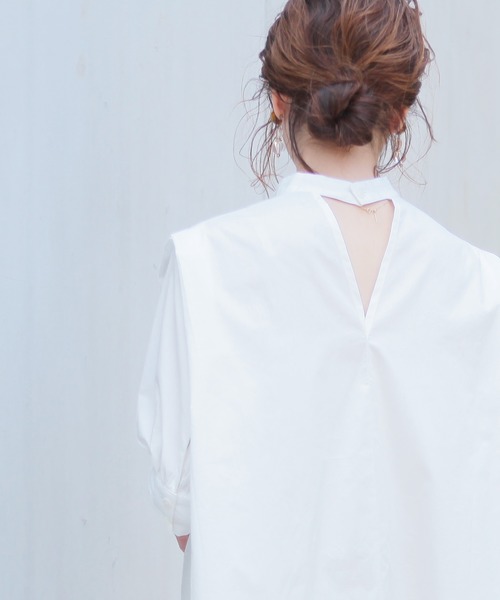 reca(レカ)の「2wayロングシャツブラウス(シャツ/ブラウス・レディース・オフホワイト/ブラック/グリーン・M)」の10枚目の写真