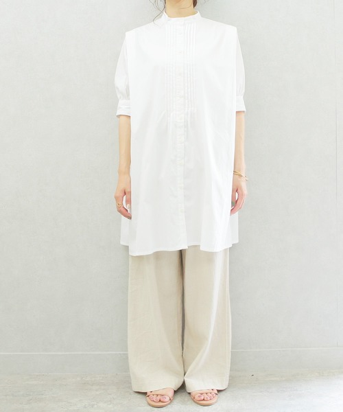 reca(レカ)の「2wayロングシャツブラウス(シャツ/ブラウス・レディース・オフホワイト/ブラック/グリーン・M)」の21枚目の写真