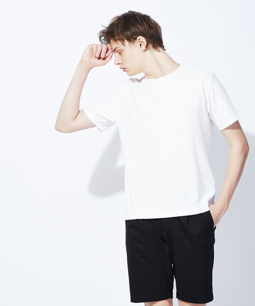 RECENCY OF MINE(リーセンシー オブ マイン)の「【Recency of Mine】ランダムパイルクルーネック Tシャツ(Tシャツ/カットソー・メンズ・オフホワイト/グレー/ネイビー・44/46/48)」の2枚目の写真