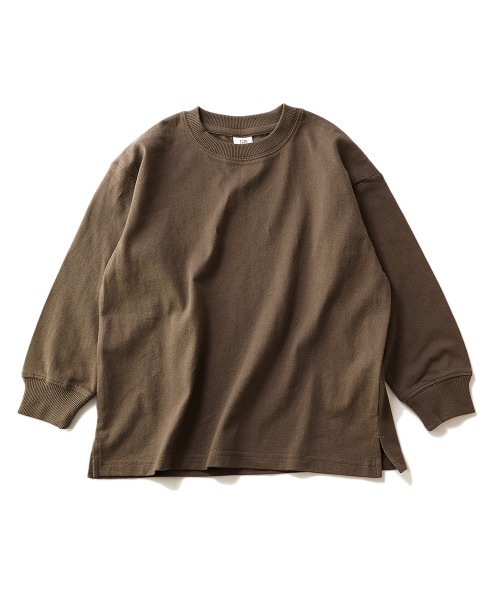 devirock（デビロック）の「BIGシルエット袖リブ長袖Tシャツ（Tシャツ/カットソー・キッズ・ホワイト/ブラック/ライトオリーブ/モカ/杢グレー/パープル系その他/ダークベージュ/パープル系その他2/ブルー系その他/グリーン系その他・80ｃｍ/90cm/110cm/100cm/120cm/130cm/140cm/150cm/160cm）」の17枚目の写真