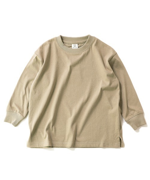 devirock（デビロック）の「BIGシルエット袖リブ長袖Tシャツ（Tシャツ/カットソー・キッズ・ホワイト/ブラック/ライトオリーブ/モカ/杢グレー/パープル系その他/ダークベージュ/パープル系その他2/ブルー系その他/グリーン系その他・80ｃｍ/90cm/110cm/100cm/120cm/130cm/140cm/150cm/160cm）」の16枚目の写真