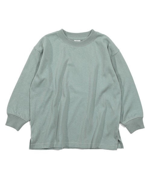 devirock（デビロック）の「BIGシルエット袖リブ長袖Tシャツ（Tシャツ/カットソー・キッズ・ホワイト/ブラック/ライトオリーブ/モカ/杢グレー/パープル系その他/ダークベージュ/パープル系その他2/ブルー系その他/グリーン系その他・80ｃｍ/90cm/110cm/100cm/120cm/130cm/140cm/150cm/160cm）」の13枚目の写真