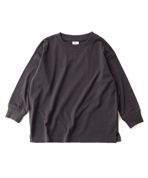 devirock（デビロック）の「BIGシルエット袖リブ長袖Tシャツ（Tシャツ/カットソー・キッズ・ホワイト/ブラック/ライトオリーブ/モカ/杢グレー/パープル系その他/ダークベージュ/パープル系その他2/ブルー系その他/グリーン系その他・80ｃｍ/90cm/110cm/100cm/120cm/130cm/140cm/150cm/160cm）」の12枚目の写真