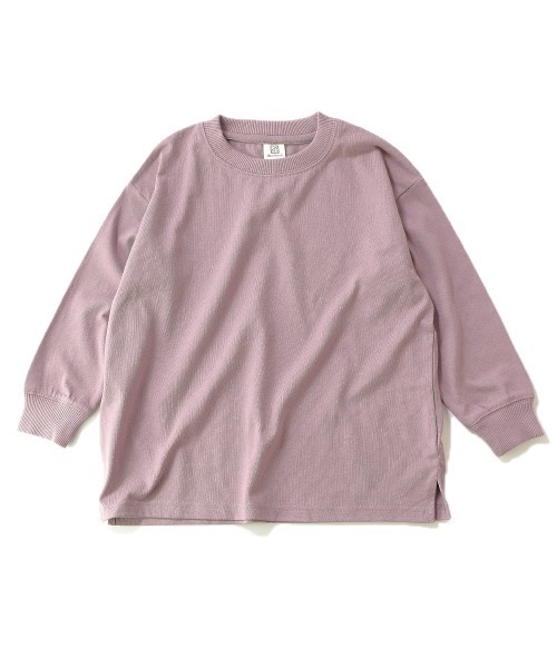 devirock（デビロック）の「BIGシルエット袖リブ長袖Tシャツ（Tシャツ/カットソー・キッズ・ホワイト/ブラック/ライトオリーブ/モカ/杢グレー/パープル系その他/ダークベージュ/パープル系その他2/ブルー系その他/グリーン系その他・80ｃｍ/90cm/110cm/100cm/120cm/130cm/140cm/150cm/160cm）」の11枚目の写真