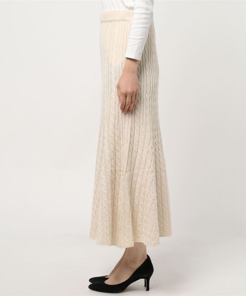 PICCIN（ピッチン）の「ケーブル編みマーメイドスカート（スカート・レディース・アイボリー/モカ・M/L）」の11枚目の写真
