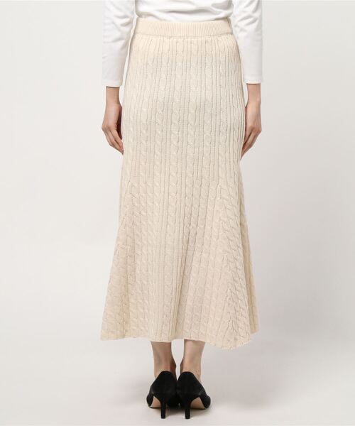 PICCIN（ピッチン）の「ケーブル編みマーメイドスカート（スカート・レディース・アイボリー/モカ・M/L）」の12枚目の写真