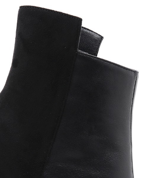 Futier land（フューティアランド）の「バックロング配色スクエアトゥショートブーツ（ブーツ・レディース・ブラック/ブラウン/キャメル/チャコールグレー・36/37/38/39/40）」の16枚目の写真