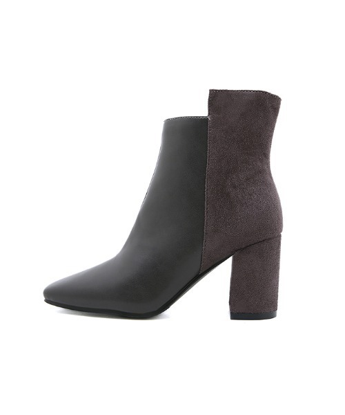 Futier land（フューティアランド）の「バックロング配色スクエアトゥショートブーツ（ブーツ・レディース・ブラック/ブラウン/キャメル/チャコールグレー・36/37/38/39/40）」の21枚目の写真