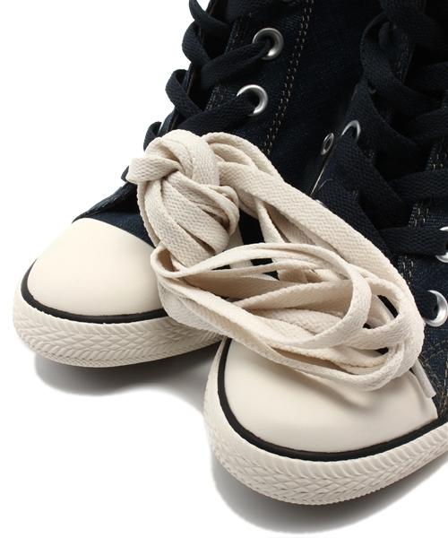 【希少】CONVERSE コンバース　スニーカー　ヒール　オールスター　23.5 ほぼ新品 コンバース オールスター ヒールスニーカー ウェッジ