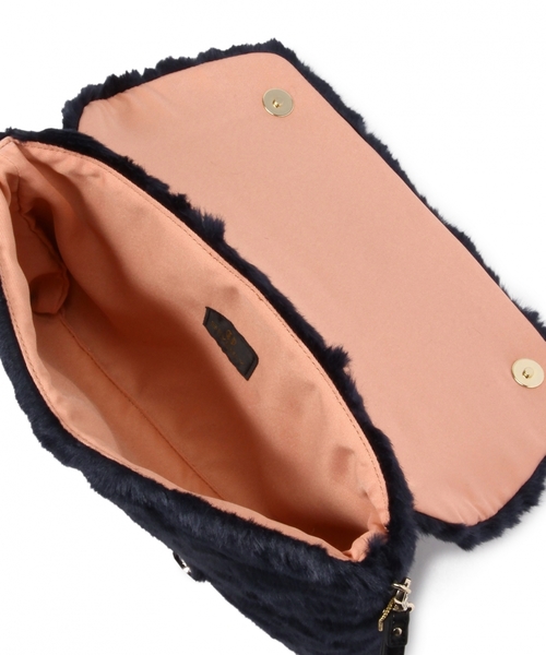 BEAUTY&YOUTH UNITED ARROWS(ビューティーアンドユースユナイテッドアローズ)の「BYSF BEVERLY ファービジュークラッチ◆(クラッチバッグ・レディース・ベージュ/ネイビー・フリー)」の8枚目の写真
