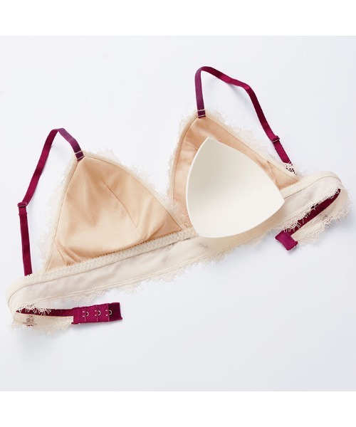 YU'NOW（ユナウ）の「【ノンワイヤーでリラックス】アイラッシュレースのブラレット＆ショーツセット（ブラ&ショーツ・レディース・ブラック/サックスブルー/オレンジ/アイボリー/カーキ/ピンク/ダークブルー/マスタード/ターコイズブルー/イエロー・SMALL/MEDIUM/LARGE/X-LARGE）」の11枚目の写真