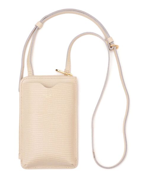 VIOLAd'ORO（ヴィオラドーロ）の「VIOLAd’ORO:スマートフォンポシェット（ショルダーバッグ・レディース・ライトグレー/ブラック/ベージュ系その他・ONE SIZE）」の2枚目の写真