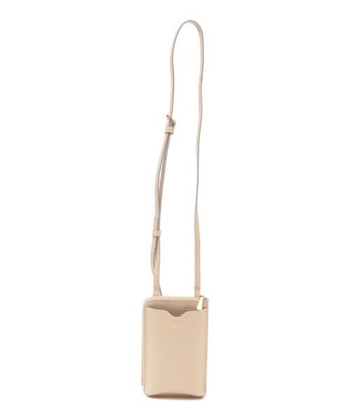 VIOLAd'ORO（ヴィオラドーロ）の「VIOLAd’ORO:スマートフォンポシェット（ショルダーバッグ・レディース・ライトグレー/ブラック/ベージュ系その他・ONE SIZE）」の5枚目の写真