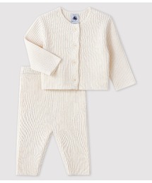 PETIT BATEAU（プチバトー）の「ニットカーディガン＆パンツセット（カーディガン/ボレロ・キッズ）」