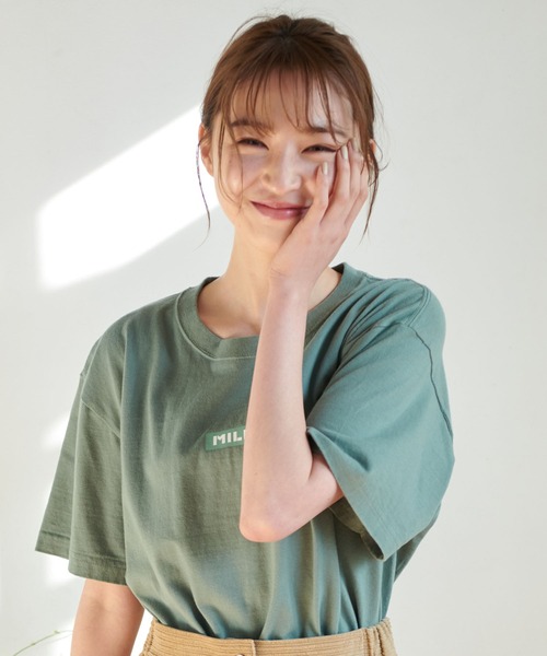 MILKFED.（ミルクフェド）の「SS TEE MINI BAR（Tシャツ/カットソー・レディース・ホワイト/チャコールグレー/ライトグレー/ブラック/ベージュ/ライトグリーン・ONE SIZE）」の6枚目の写真