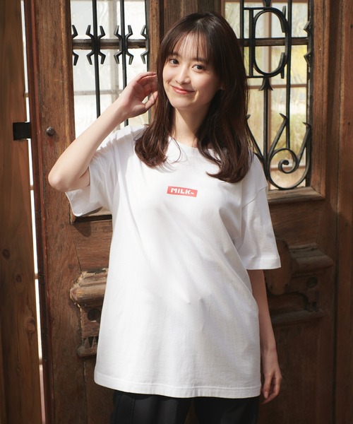 MILKFED.（ミルクフェド）の「SS TEE MINI BAR（Tシャツ/カットソー・レディース・ホワイト/チャコールグレー/ライトグレー/ブラック/ベージュ/ライトグリーン・ONE SIZE）」の16枚目の写真