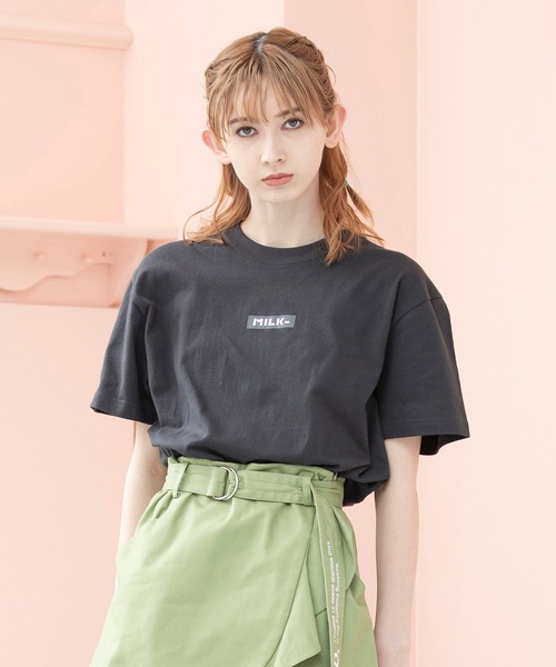 MILKFED.（ミルクフェド）の「SS TEE MINI BAR（Tシャツ/カットソー・レディース・ホワイト/チャコールグレー/ライトグレー/ブラック/ベージュ/ライトグリーン・ONE SIZE）」の19枚目の写真
