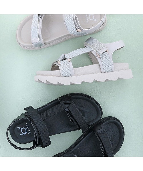 byあしながおじさん（バイアシナガオジサン）の「ワントーンスポーツサンダル / byあしながおじさん（サンダル・レディース・ブラック/グレー/ピンク/ブルー・LL/S/M/L）」の22枚目の写真