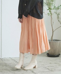 シャイニーサテンプリーツスカート