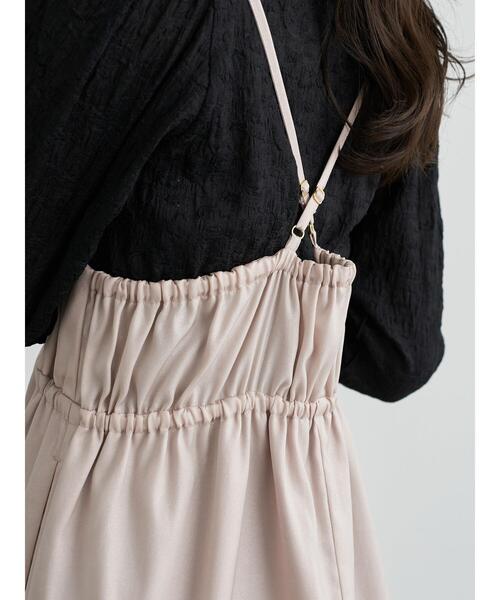 earth music&ecology（アースミュージックアンドエコロジー）の「カシュクールキャミワンピース ＊（ワンピース・レディース・ブラウン/サックスブルー/ピンク・FREE）」の15枚目の写真