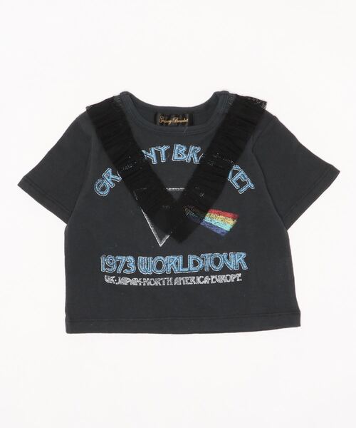 Granny Branket(グラニーブランケット)の「メッシュフリルバンドT(90~140cm)(Tシャツ/カットソー・キッズ・ブラック/オフホワイト・90/100/110/130/120/140)」の4枚目の写真