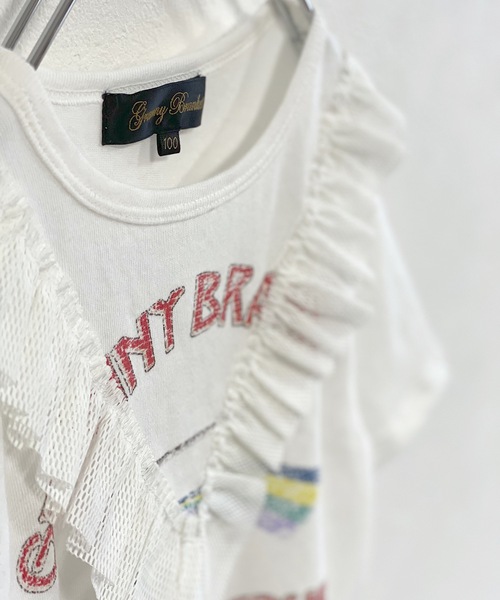 Granny Branket(グラニーブランケット)の「メッシュフリルバンドT(90~140cm)(Tシャツ/カットソー・キッズ・ブラック/オフホワイト・90/100/110/130/120/140)」の8枚目の写真