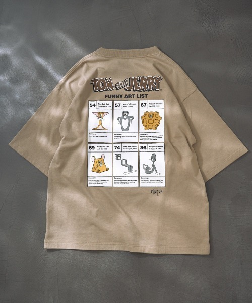 PUBLUX(パブリュクス)の「〇【Tom and Jerry】別注プリントTシャツ/グラフィック/ユニセックス/(Tシャツ/カットソー・メンズ・ホワイト/ブラック/ベージュ/サックスブルー・SMALL/MEDIUM/LARGE/X-LARGE)」の9枚目の写真